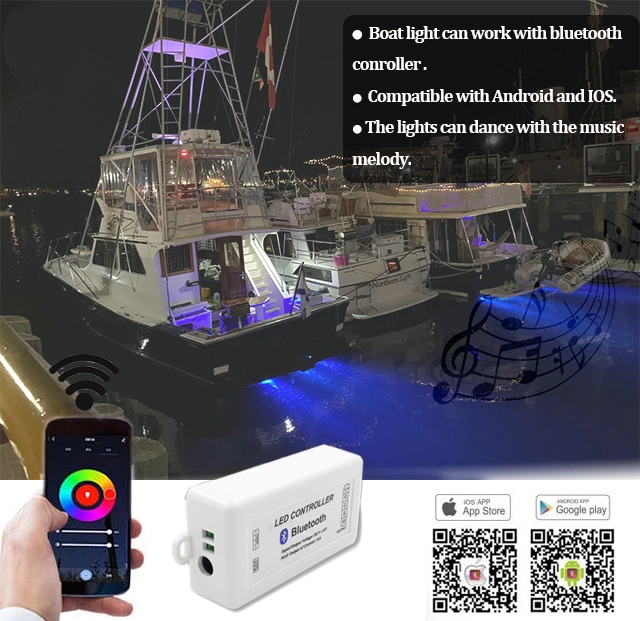 12volts Flush Mounted Blue 27W Water Proof Marine Underwater LED Light for Boat