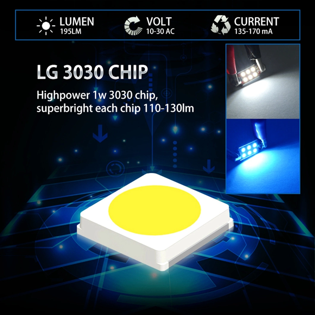 G-View 4SMD 3030 Chip 168 led Interior Map Dome License Plate Light